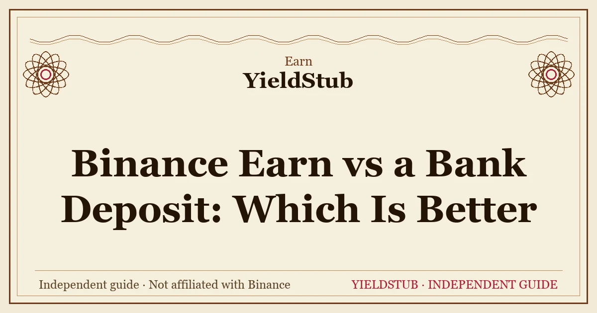 Binance Earn vs a bank deposit: deposit insurance and fixed principal versus a floating rate and platform risk