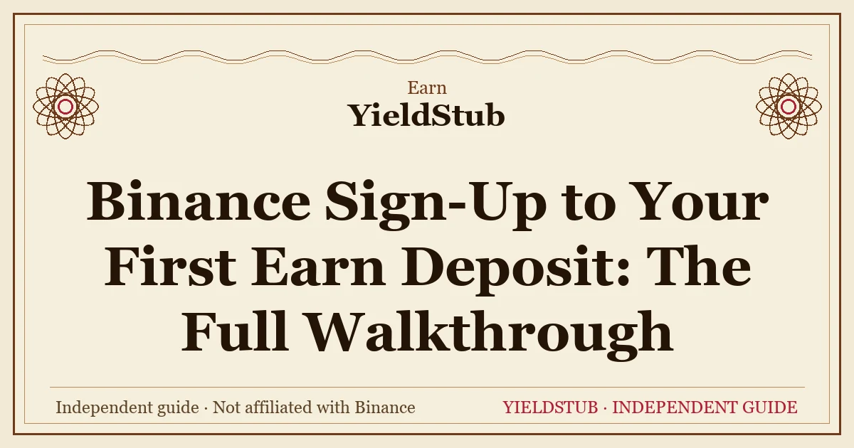 The six-step flow from registering on Binance to opening your first Flexible Savings